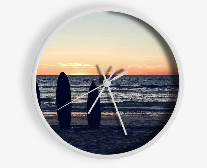 Surfs Up 1 Clock - Wallart-Direct UK