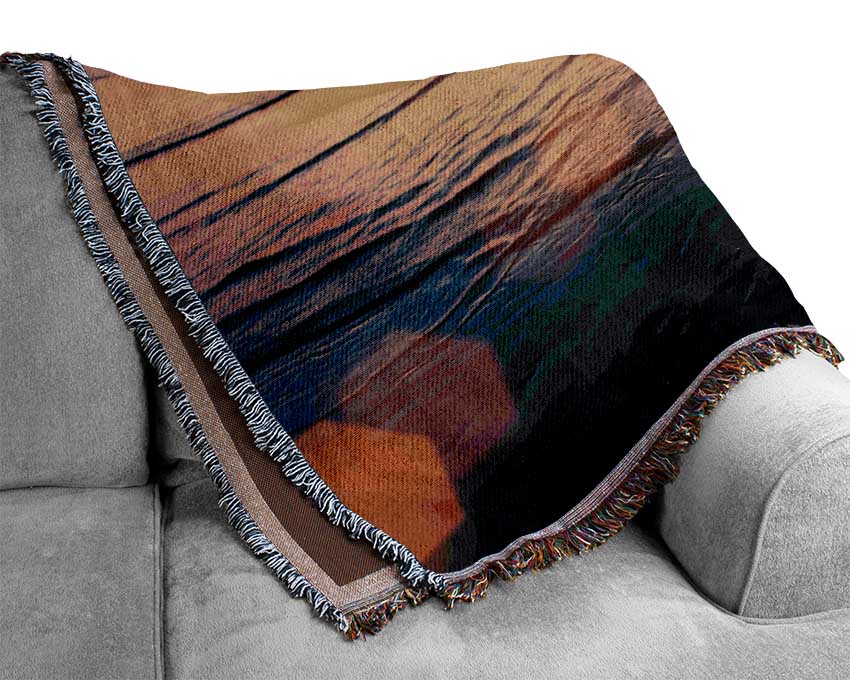 Early Morning Yoga Woven Blanket