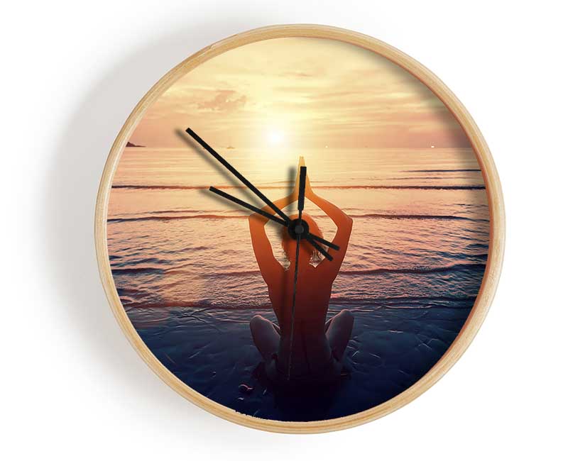 Early Morning Yoga Clock - Wallart-Direct UK