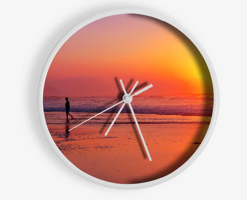 Strolling In Paradise Clock - Wallart-Direct UK