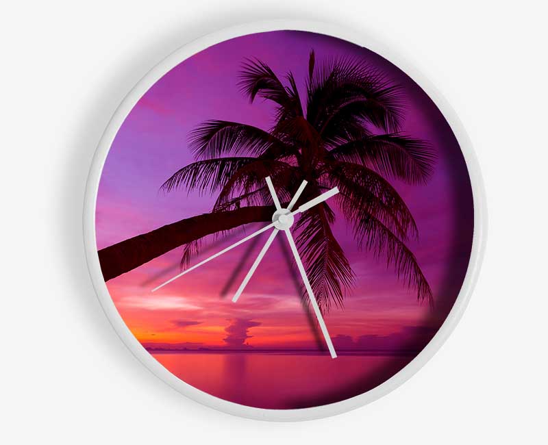 Palm Tree Skies Clock - Wallart-Direct UK