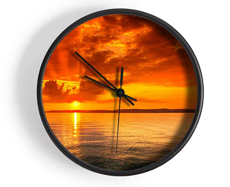 Stunning Sun Ray Ocean Clock - Wallart-Direct UK