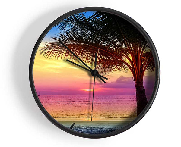 The Colours Of Paradise Clock - Wallart-Direct UK