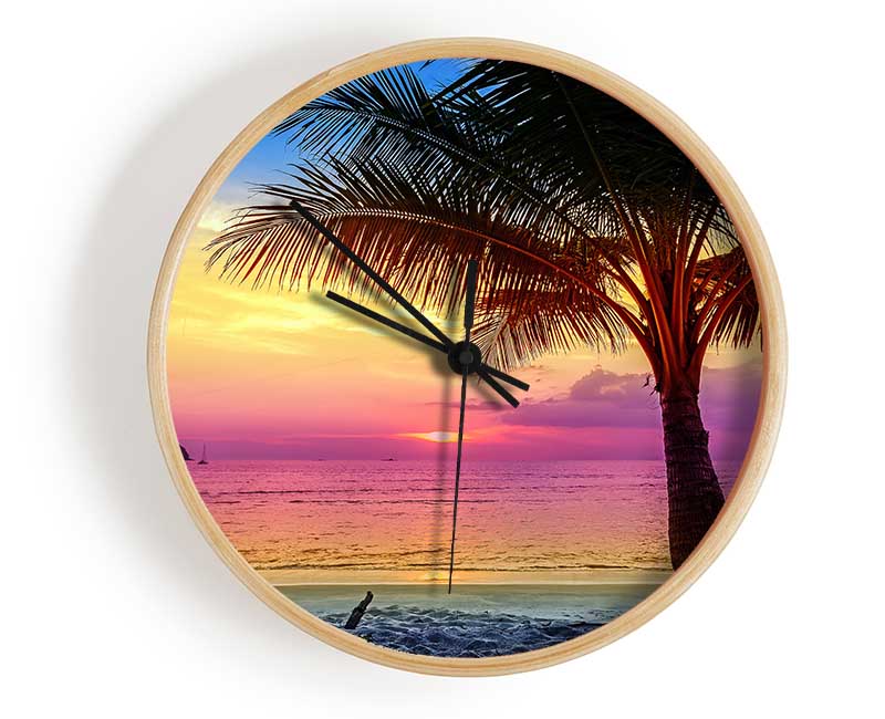 The Colours Of Paradise Clock - Wallart-Direct UK