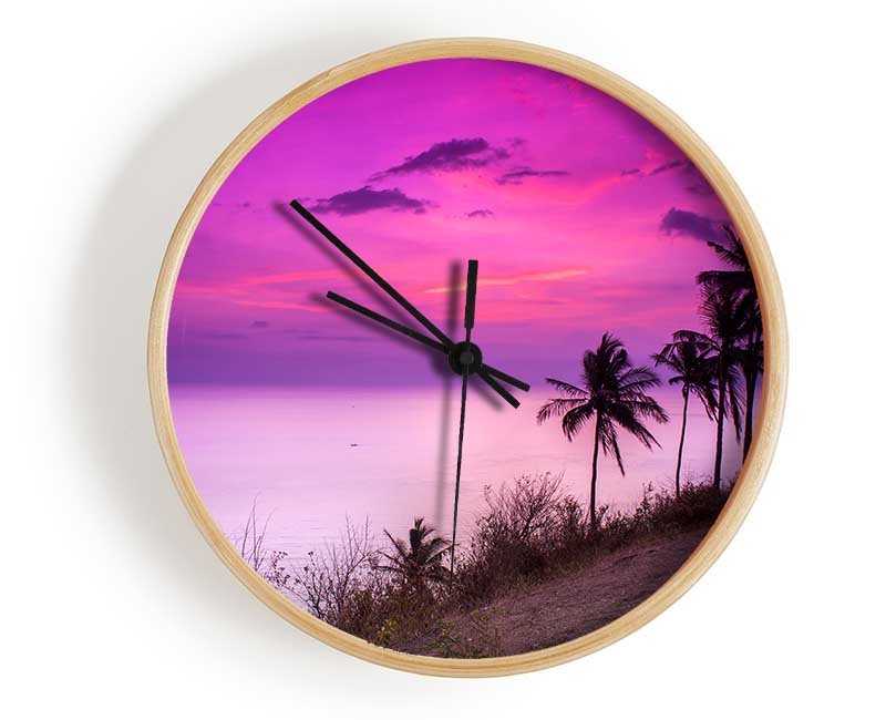 Pink Heaven 1 Clock - Wallart-Direct UK