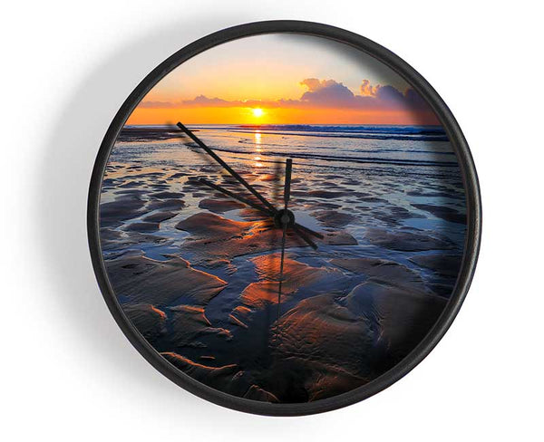 Glistening Sun Clock - Wallart-Direct UK