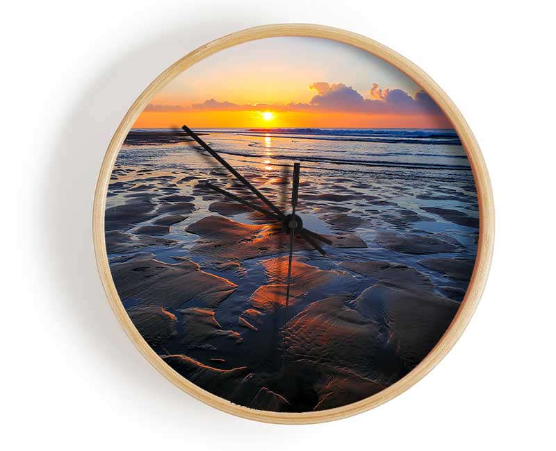 Glistening Sun Clock - Wallart-Direct UK