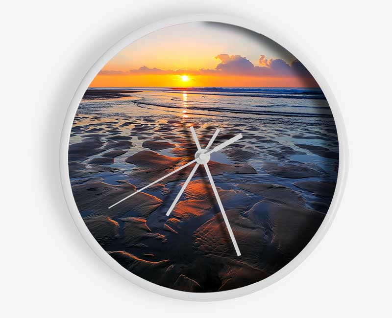 Glistening Sun Clock - Wallart-Direct UK