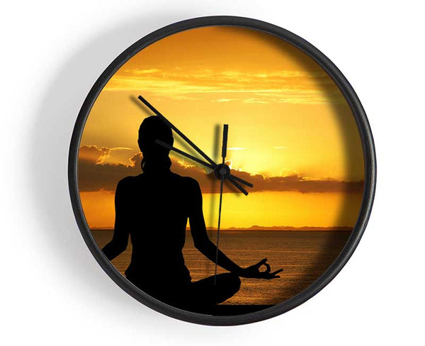 Meditating Sunset Glow Clock - Wallart-Direct UK