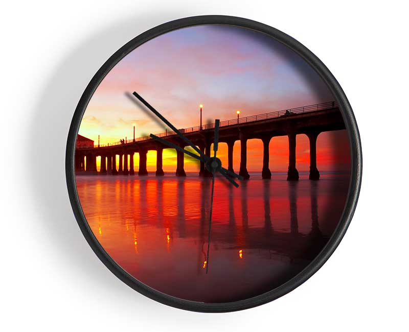 Pier Delight Clock - Wallart-Direct UK