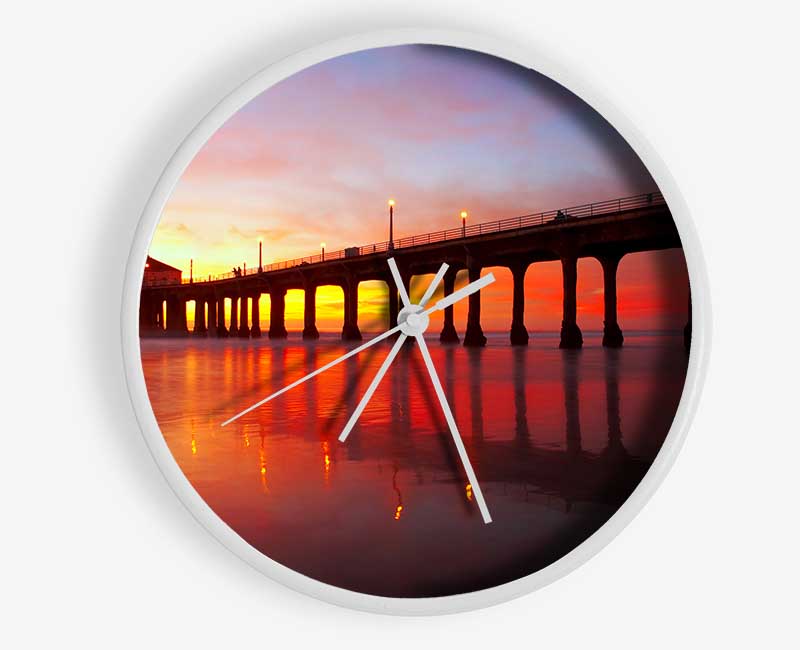 Pier Delight Clock - Wallart-Direct UK