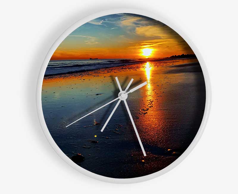 Sparkling Orange Glow Clock - Wallart-Direct UK