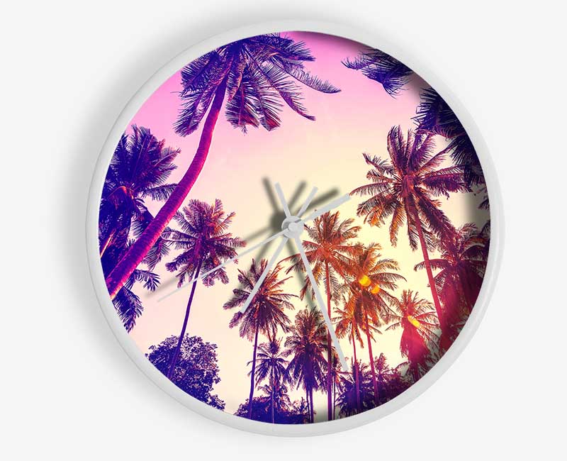 Palm Tree Glow Clock - Wallart-Direct UK