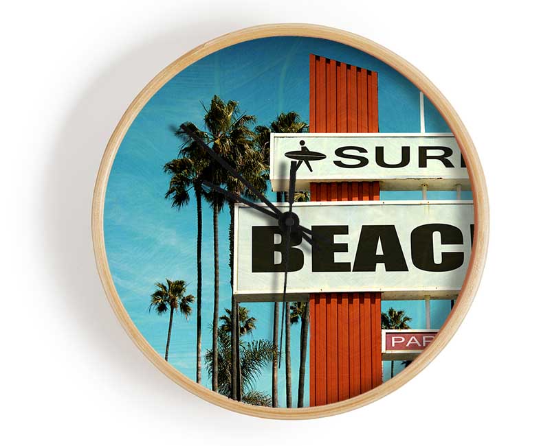 Retro Surf Clock - Wallart-Direct UK