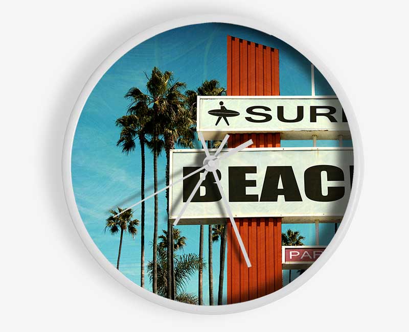 Retro Surf Clock - Wallart-Direct UK