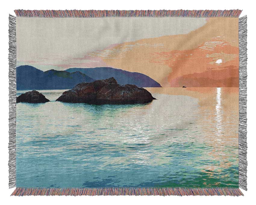 Monuments Of The Ocean Woven Blanket