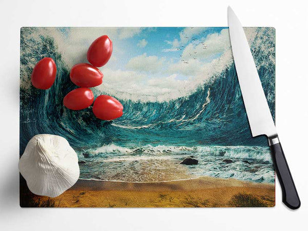 The Ocean Parts Glass Chopping Board