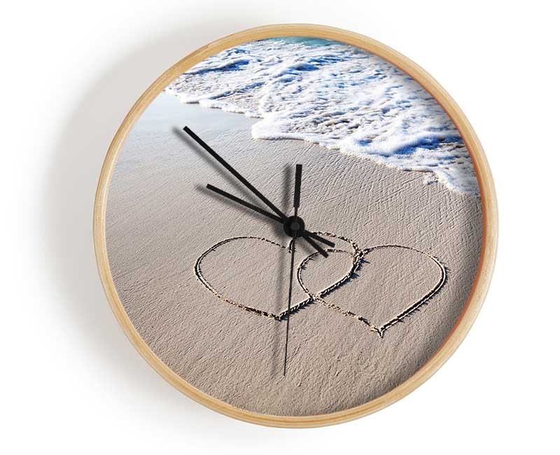 Two Hearts As One Clock - Wallart-Direct UK