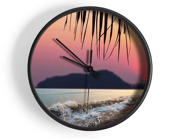 Movement Of the Glistening Sunset Clock - Wallart-Direct UK