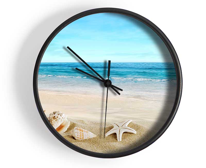 Ocean Shells Clock - Wallart-Direct UK