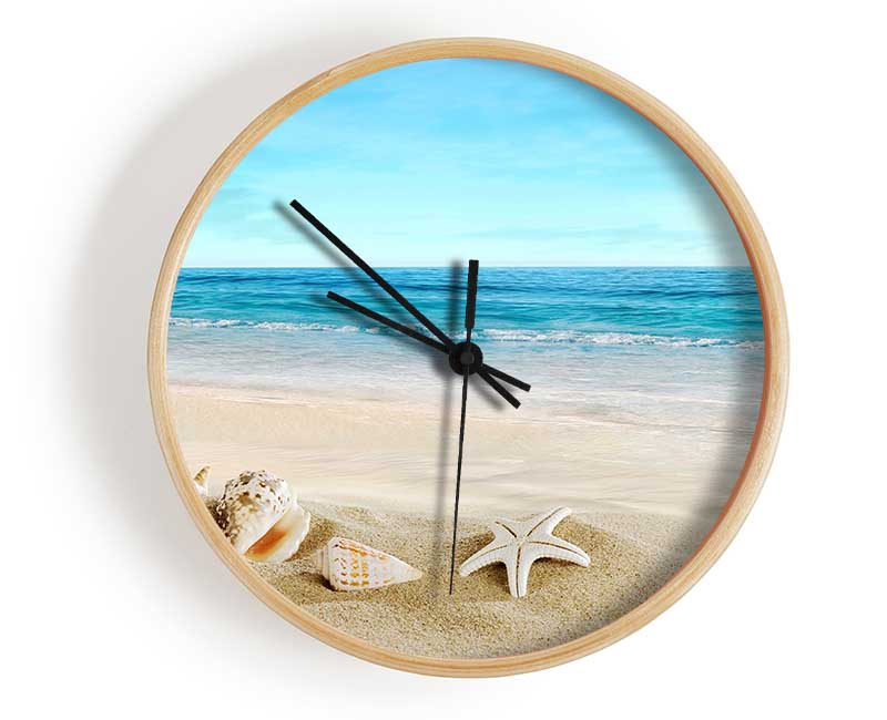 Ocean Shells Clock - Wallart-Direct UK