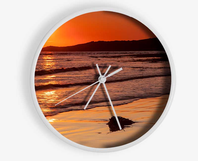 Movement Of The Orange Ocean Clock - Wallart-Direct UK