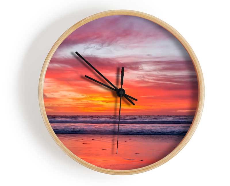 Sunset Ocean Clock - Wallart-Direct UK