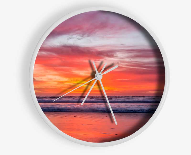 Sunset Ocean Clock - Wallart-Direct UK