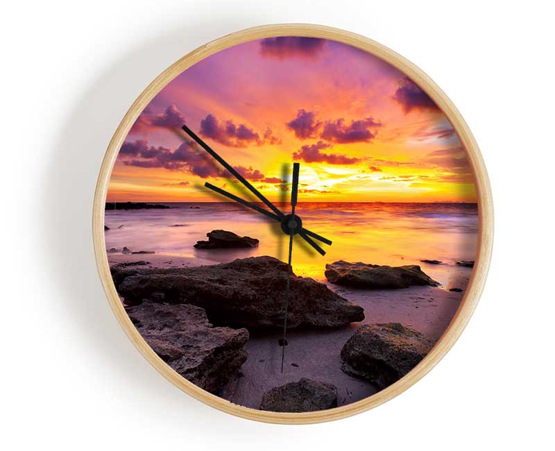 Distant Ocean Skies Clock - Wallart-Direct UK