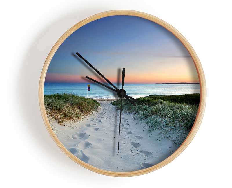 Sunrise Beach Walk Clock - Wallart-Direct UK