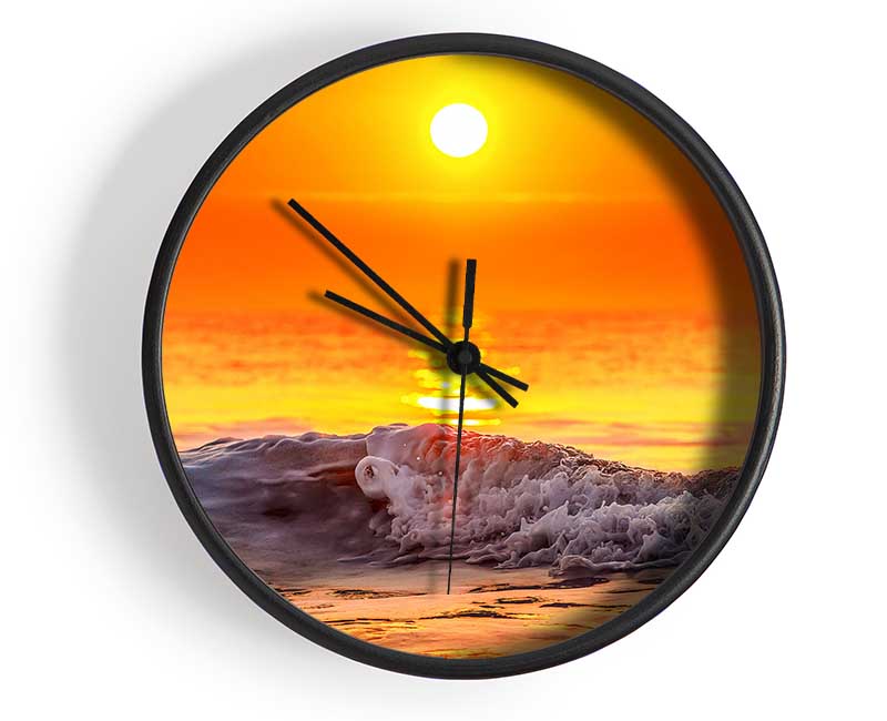 Glistening Ocean Waves Clock - Wallart-Direct UK