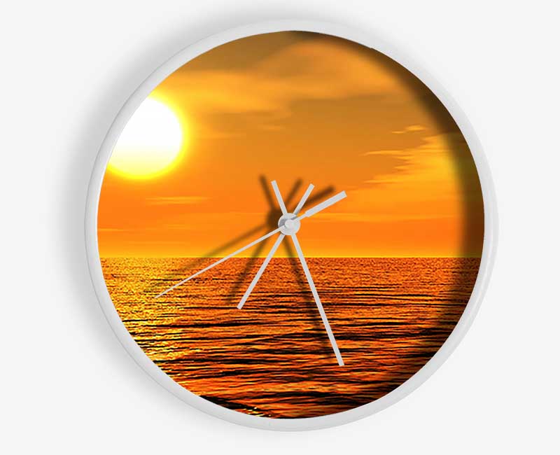 Golden Glow Clock - Wallart-Direct UK