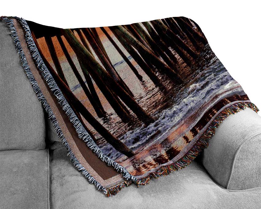 Sunrise Pier Woven Blanket