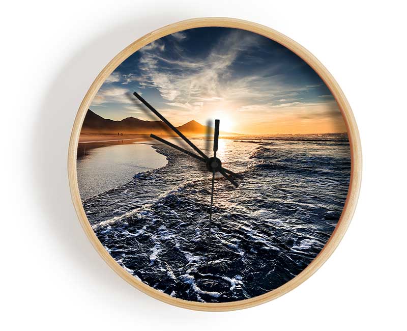 Cliffs Of The Ocean Sun Clock - Wallart-Direct UK