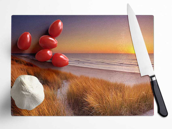 Sand Dune Sunset Glass Chopping Board