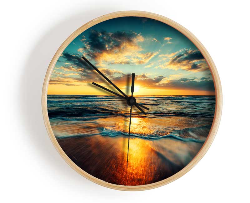 Fire Sunset Glow Clock - Wallart-Direct UK