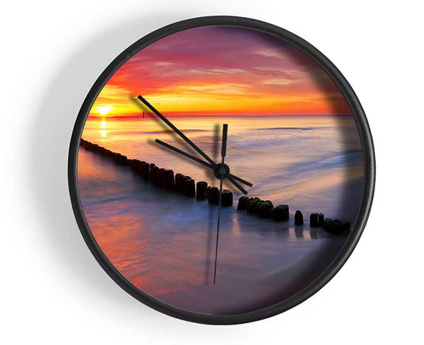 Movement Of The Sunset Ocean Clock - Wallart-Direct UK