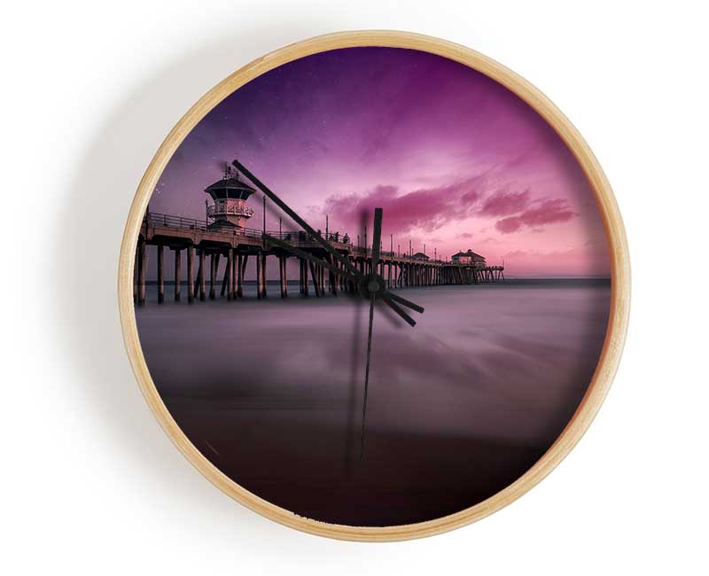 Stars In The Pink Skies Clock - Wallart-Direct UK