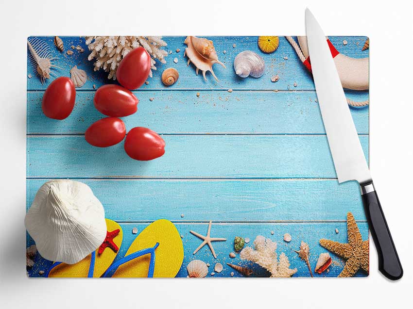 Beach Living Glass Chopping Board