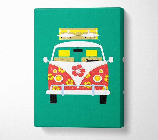 Picture of VW Camper Van Hippy Canvas Print Wall Art