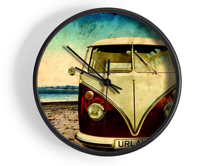 Beach VW Camper Van Clock - Wallart-Direct UK