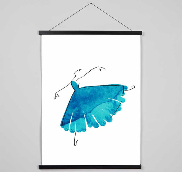 Blue Ballerina 2 Hanging Poster - Wallart-Direct UK