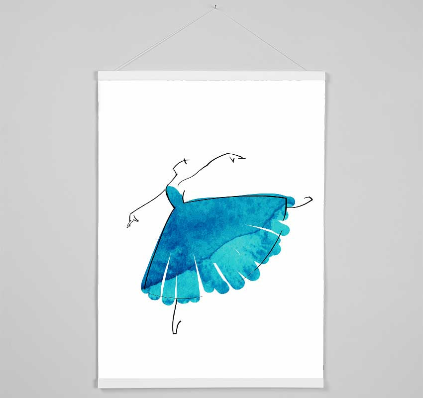 Blue Ballerina 2 Hanging Poster - Wallart-Direct UK