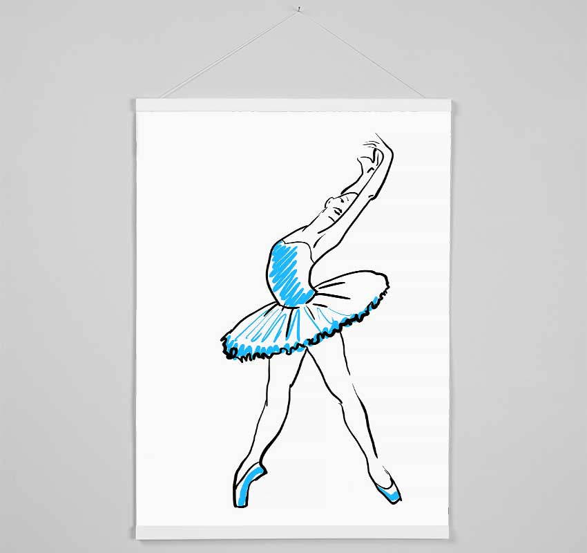 Blue Ballerina 1 Hanging Poster - Wallart-Direct UK