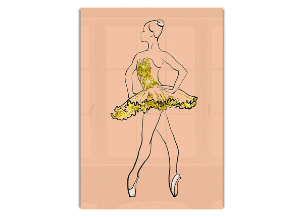 Goldene weiße Ballerina