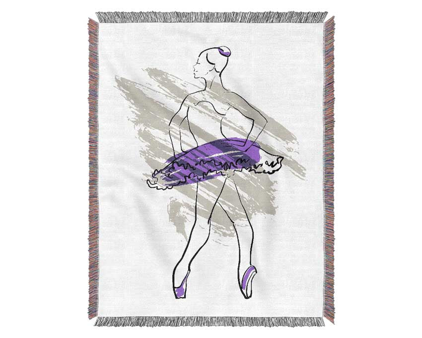 Purple Ballerina 1 Woven Blanket