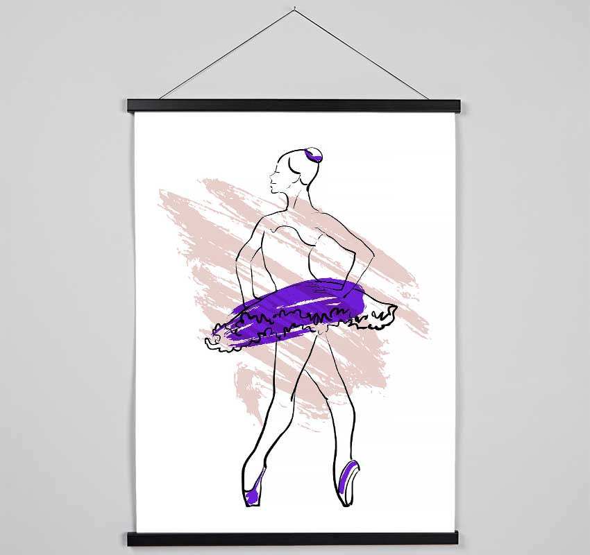 Purple Ballerina 1 Hanging Poster - Wallart-Direct UK