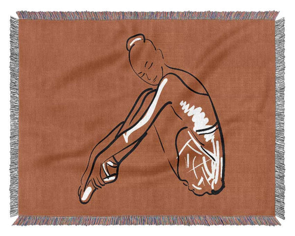 Brown Ballerina 1 Woven Blanket