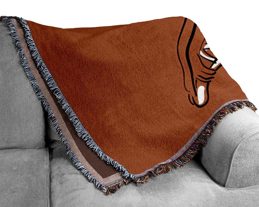 Brown Ballerina 1 Woven Blanket