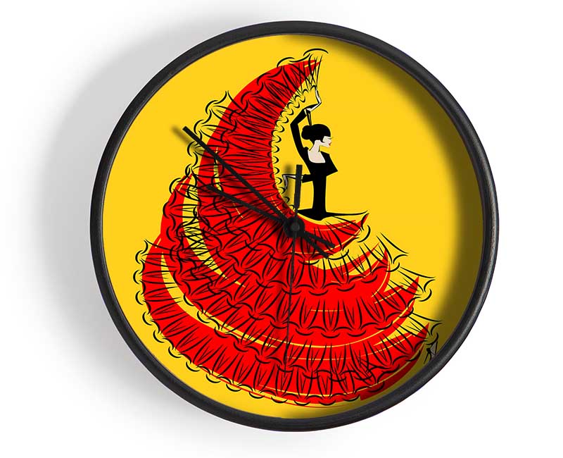 Flamenco 10 Clock - Wallart-Direct UK